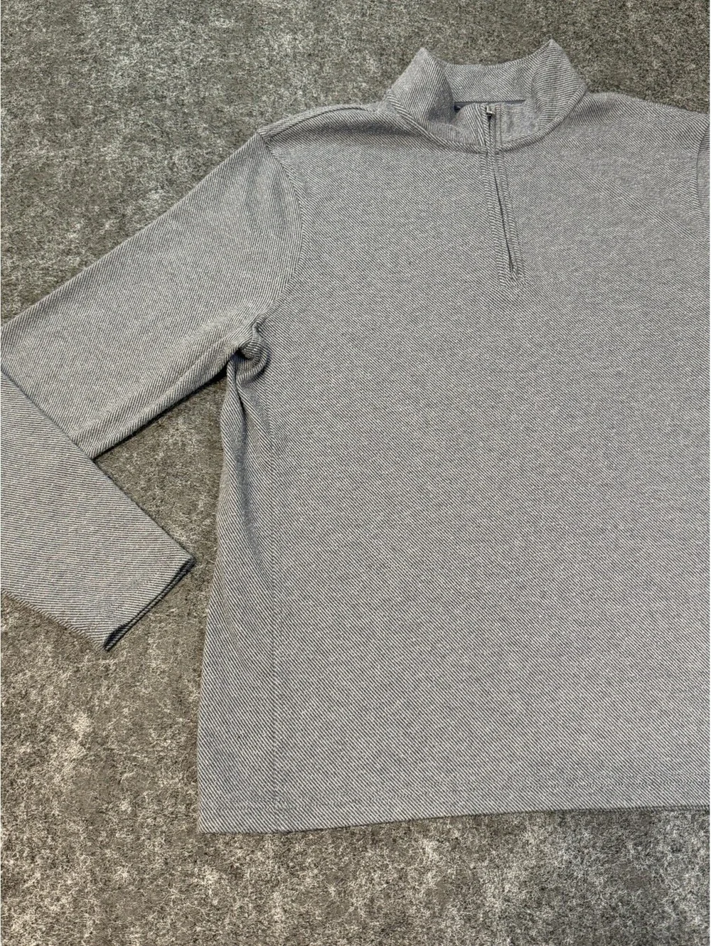 J.Crew Authentic Fleece Double-Knit 1/4 Zip Pullover Men’s M Gray BU377